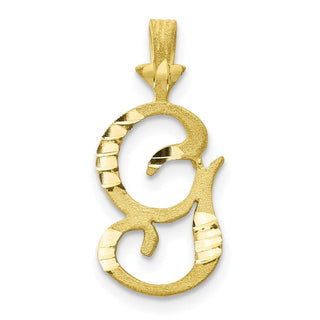 10k Yellow Gold Initial G Pendant 10C767G