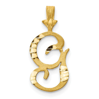 10k Yellow Gold Initial G Pendant 10C767G