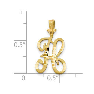 10k Yellow Gold Initial H Pendant 10C767H
