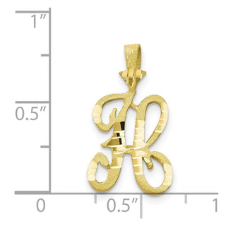 10k Yellow Gold Initial H Pendant 10C767H