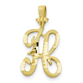 10k Yellow Gold Initial H Pendant 10C767H