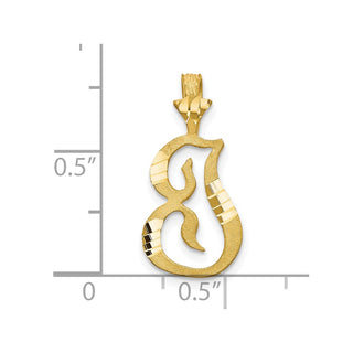 10k Yellow Gold Initial I Pendant 10C767I