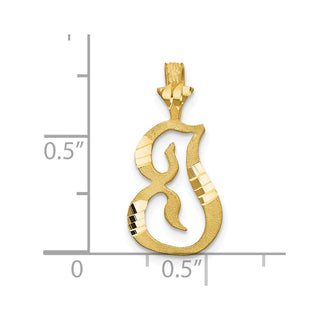 10k Yellow Gold Initial I Pendant 10C767I