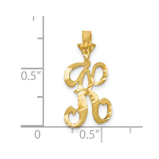 10k Yellow Gold Initial K Pendant 10C767K