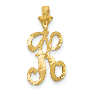 10k Yellow Gold Initial K Pendant 10C767K