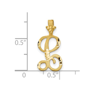10k Yellow Gold Initial L Pendant 10C767L