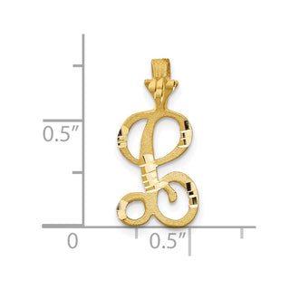 10k Yellow Gold Initial L Pendant 10C767L