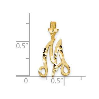 10k Yellow Gold Initial M Pendant 10C767M