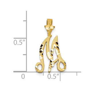 10k Yellow Gold Initial M Pendant 10C767M