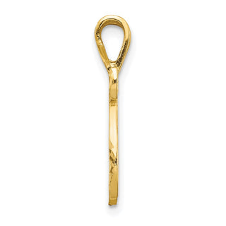 10k Yellow Gold Initial N Pendant 10C767N
