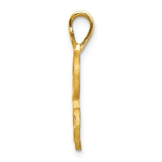 10k Yellow Gold Initial R Pendant 10C767R