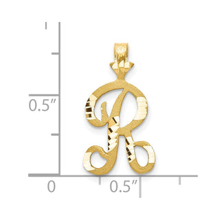 10k Yellow Gold Initial R Pendant 10C767R