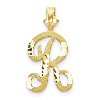 10k Yellow Gold Initial R Pendant 10C767R