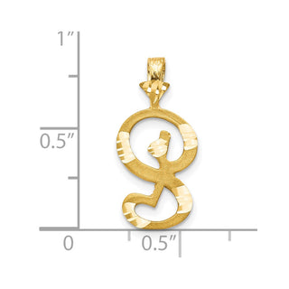 10k Yellow Gold Initial S Pendant 10C767S