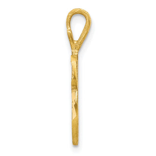 10k Yellow Gold Initial W Pendant 10C767W