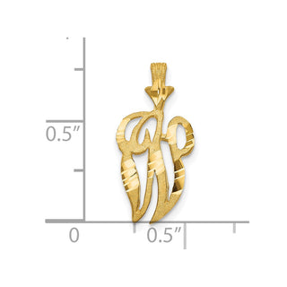 10k Yellow Gold Initial W Pendant 10C767W