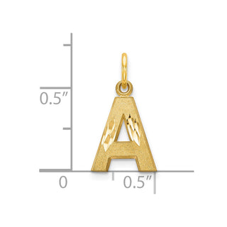 10k Yellow Gold Initial A Charm 10C768A