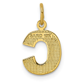 10k Yellow Gold Initial C Charm 10C768C