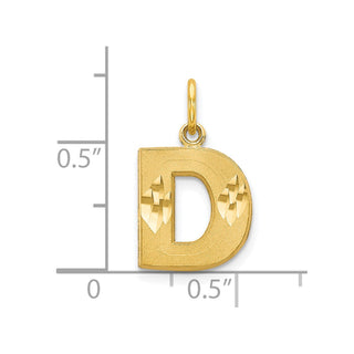10k Yellow Gold Initial D Charm 10C768D
