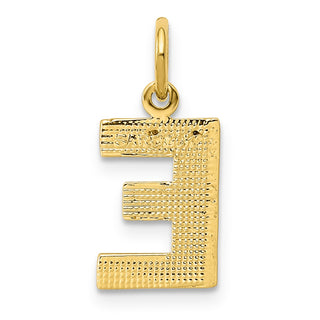 10k Yellow Gold Initial E Charm 10C768E