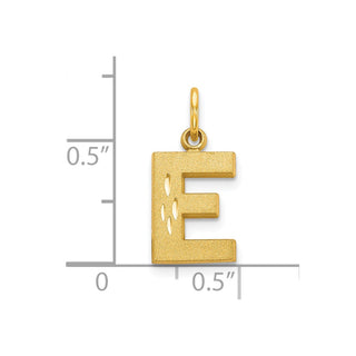 10k Yellow Gold Initial E Charm 10C768E