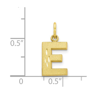 10k Yellow Gold Initial E Charm 10C768E