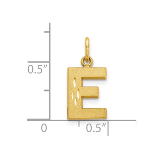 10k Yellow Gold Initial E Charm 10C768E