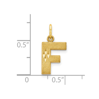 10k Yellow Gold Initial F Charm 10C768F