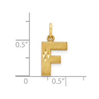 10k Yellow Gold Initial F Charm 10C768F
