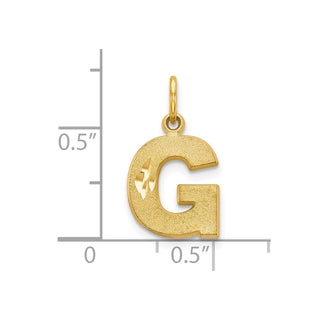 10k Yellow Gold Initial G Charm 10C768G
