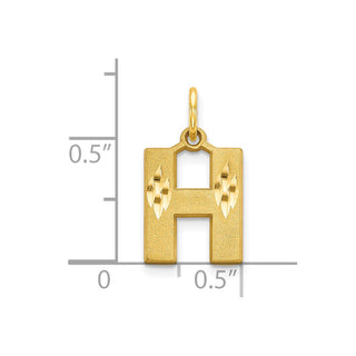 10k Yellow Gold Initial H Charm 10C768H