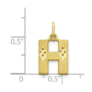 10k Yellow Gold Initial H Charm 10C768H