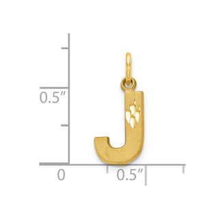 10k Yellow Gold Initial J Charm 10C768J