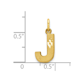 10k Yellow Gold Initial J Charm 10C768J