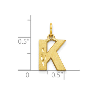 10k Yellow Gold Initial K Charm 10C768K