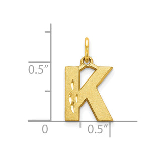 10k Yellow Gold Initial K Charm 10C768K