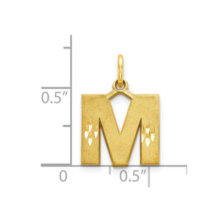 10k Yellow Gold Initial M Charm 10C768M