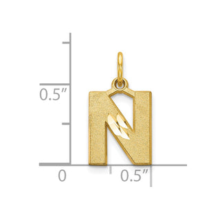 10k Yellow Gold Initial N Charm 10C768N