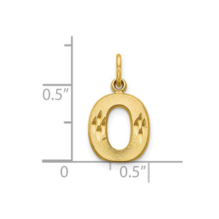 10k Yellow Gold Initial O Charm 10C768O