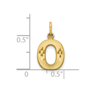 10k Yellow Gold Initial O Charm 10C768O