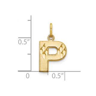 10k Yellow Gold Initial P Charm 10C768P