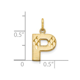 10k Yellow Gold Initial P Charm 10C768P