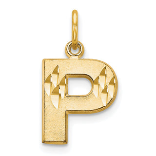 10k Yellow Gold Initial P Charm 10C768P
