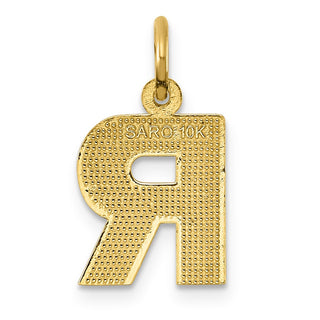 10k Yellow Gold Initial R Charm 10C768R