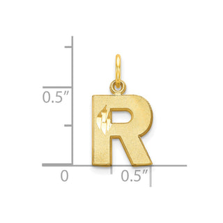 10k Yellow Gold Initial R Charm 10C768R