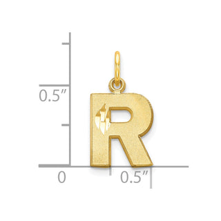 10k Yellow Gold Initial R Charm 10C768R