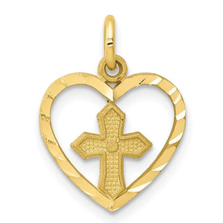 10k Yellow Gold Cross Charm 10C76