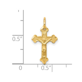 10k Yellow Gold Crucifix Charm 10C77