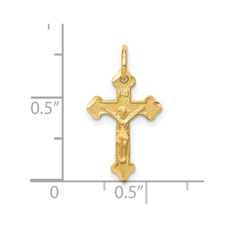 10k Yellow Gold Crucifix Charm 10C77