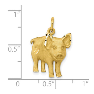 10k Yellow Gold Pig Charm